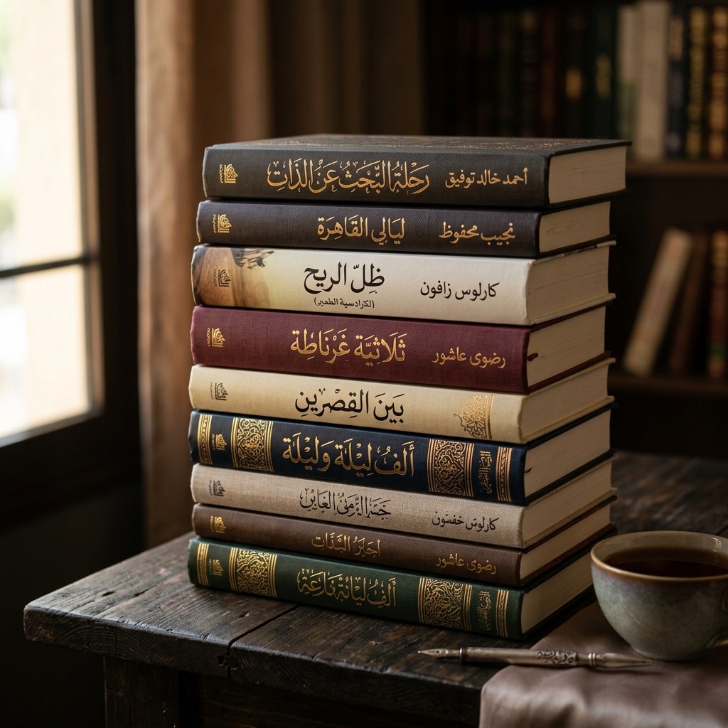 مجموعة روايات عربية بحالة جيدة